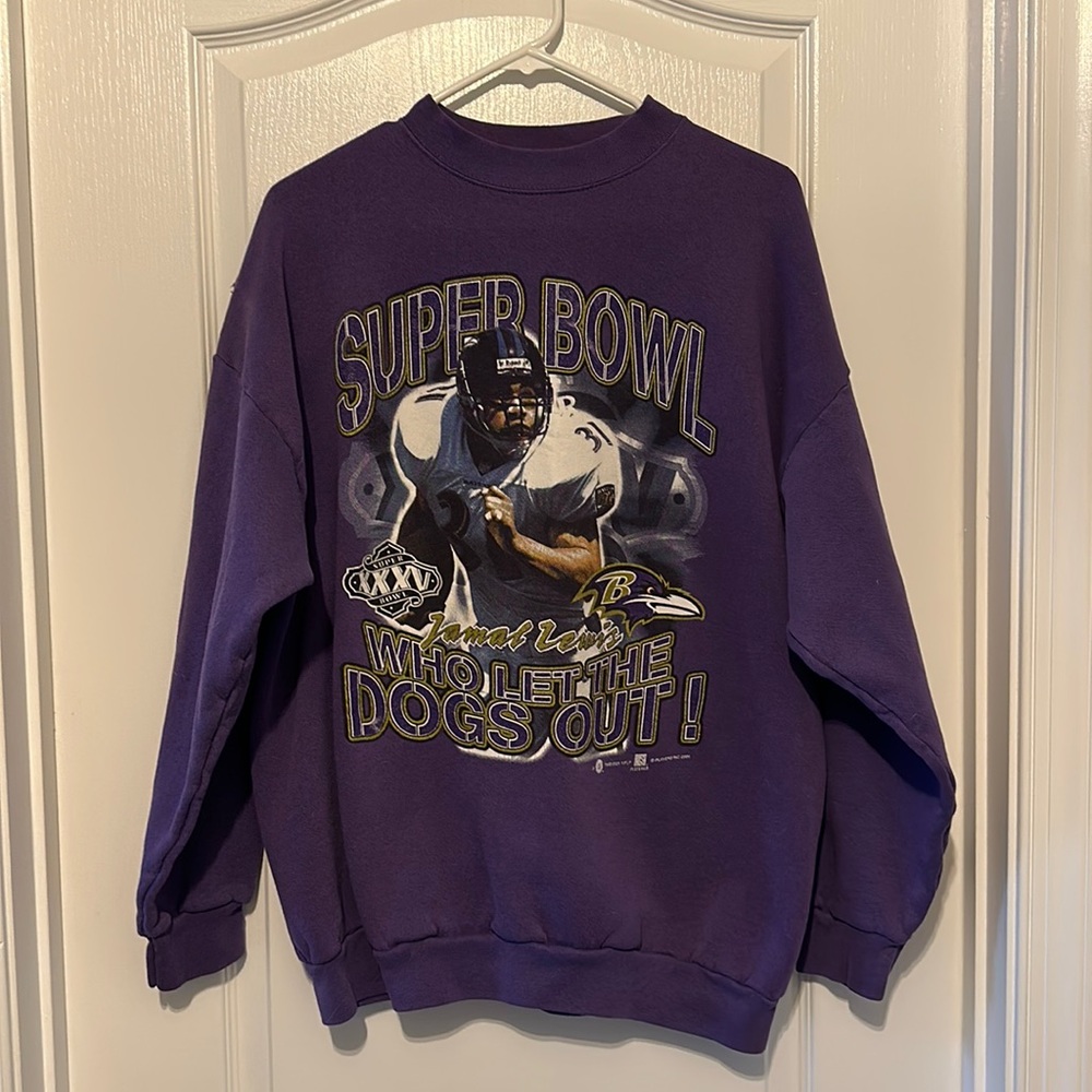 Ravens Super Bowl Jamal Lewis  - purple vintage